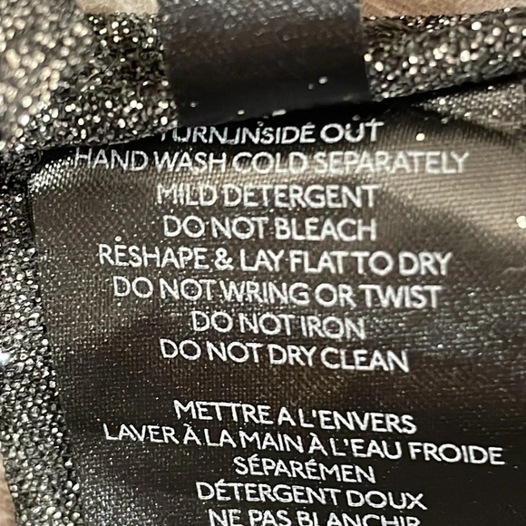 NWT Urban Outfitters Backless Crop Top Black Metallic Silver Strappy Tie Back M - Picture 11 of 13